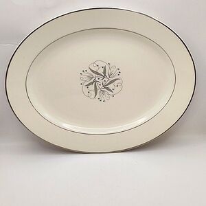 Vintage Homer Laughlin Celeste Oval Platter 12" X 8.5"
